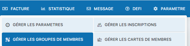 Accès à la gestion des groupes